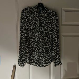 Leopard print silk shirt